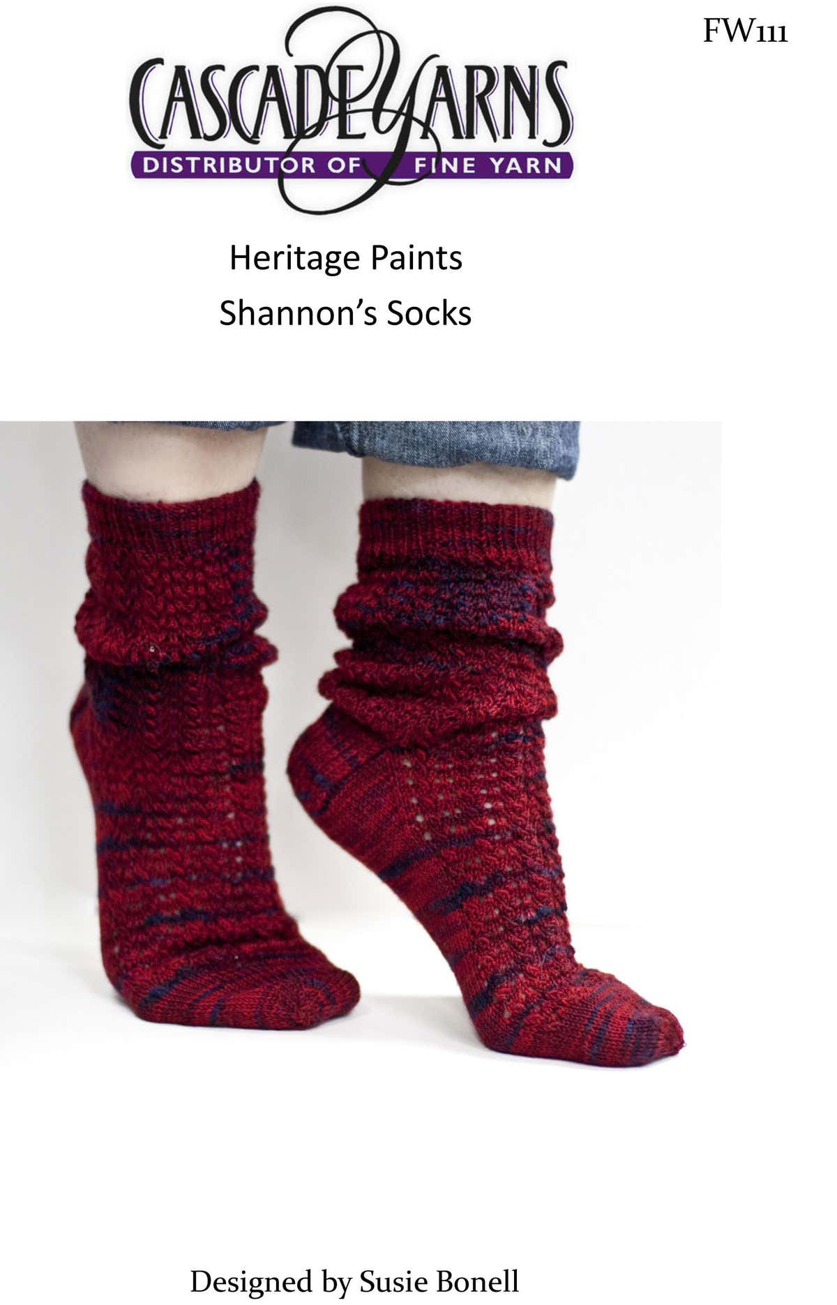 Cascade Yarns FW Shannon's Socks Knitting Pattern