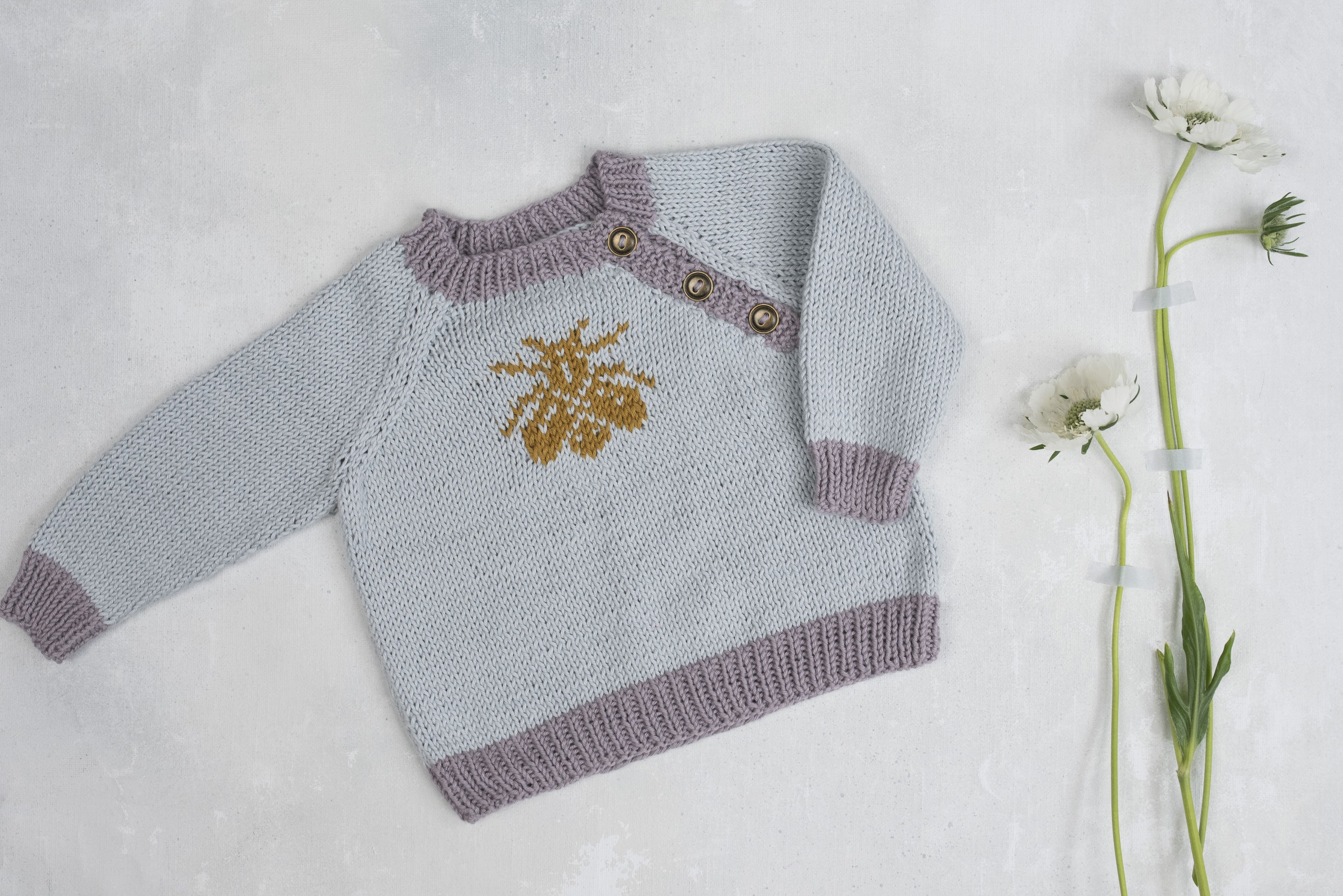 Busy Bee Sweater Jumper Knitting Pattern