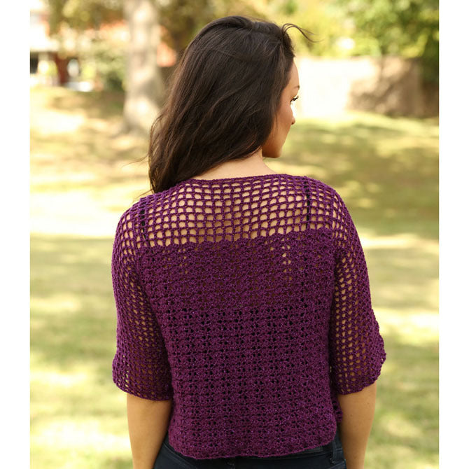Plymouth Yarn Shell and Openwork Crochet Pullover Pattern