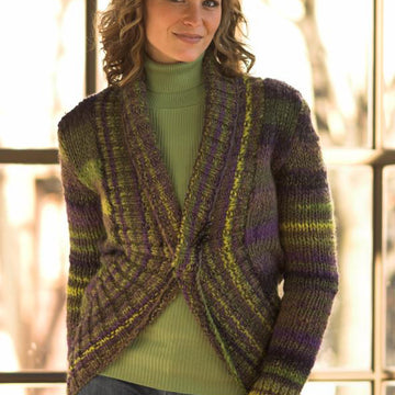 Woman’s Rounded Jacket in Plymouth Yarn Bazinga - 2108 - PDF