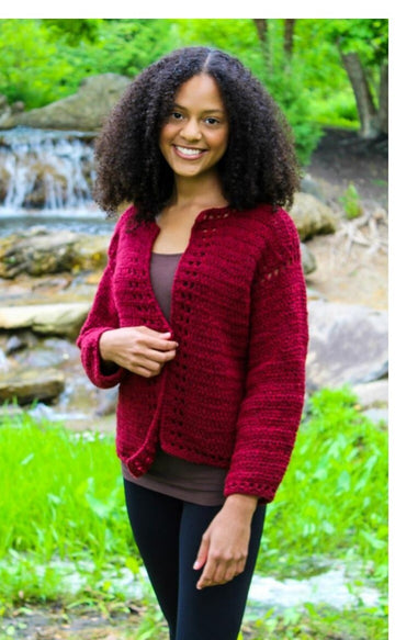 Plymouth Yarn 3416 Crocheted Cardi PDF