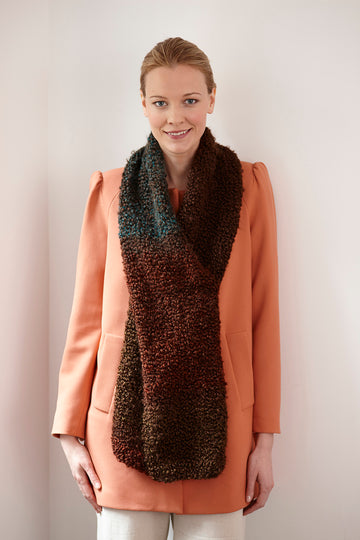 Simple One Ball Scarf in Lion Brand Homespun Thick & Quick - L30125G PDF