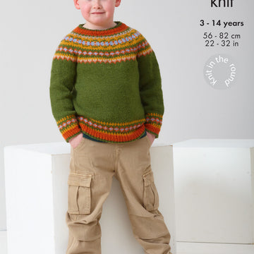 Fairisle Sweaters in King Cole Merino Blend DK - 6346 - Leaflet