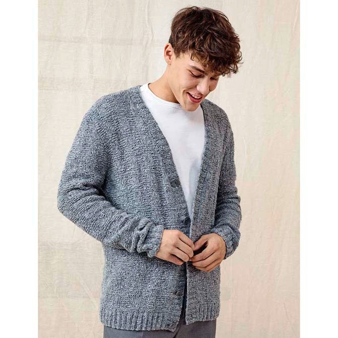 Lang Men's Cardigan Knitting Pattern