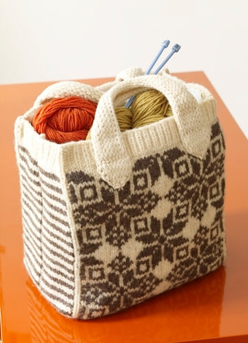 Felted Snowflake Tote in Lion Brand Fishermen's Wool - 80303AD PDF