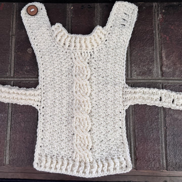 Cable Crochet Dog Sweater