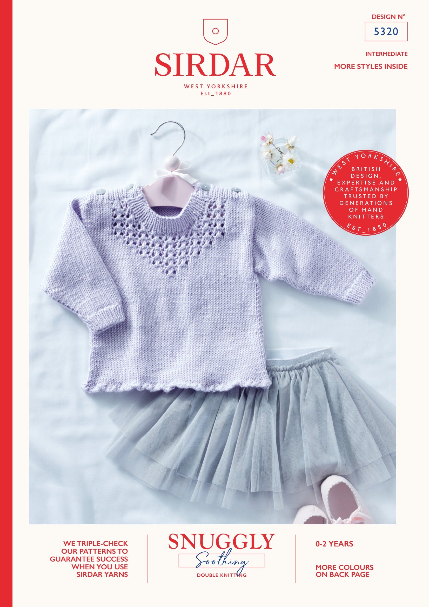 Sirdar Lace Inset Pullover Jumper Knitting Pattern