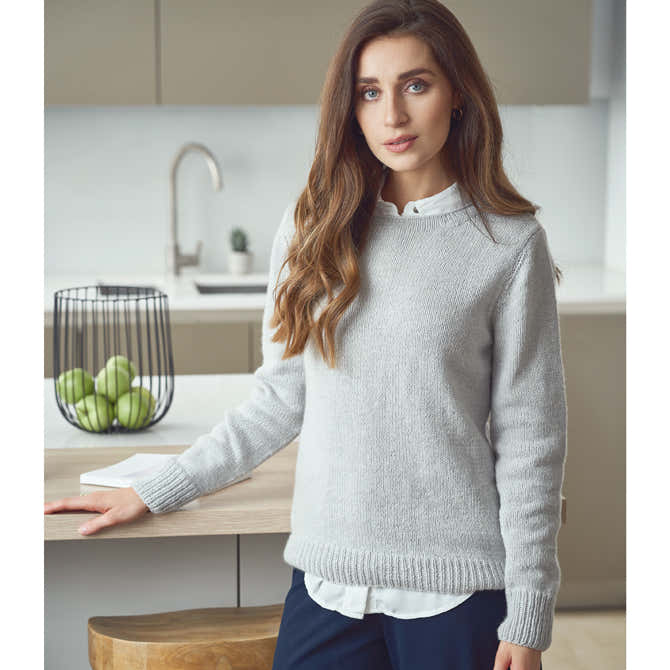 Rowan Beau Crew & V Neck Jumper Knitting Pattern