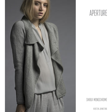Shibui Knits Monochrome Aperture Cardigan Knitting Pattern