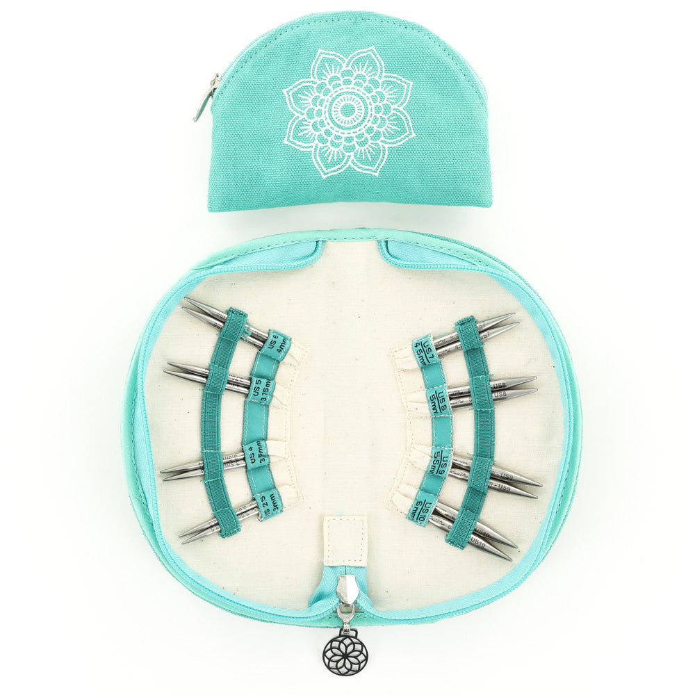 KnitPro Mindful Collection Generosity Lace Needle Set - 2in - Interchangeable Tips (8 pairs)