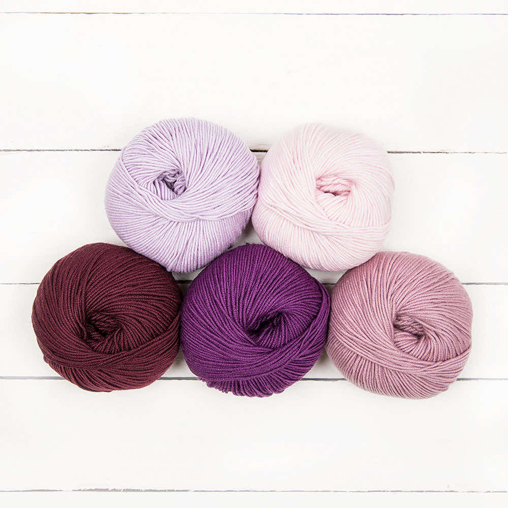 MillaMia Naturally Soft Merino 5 Ball Colour Pack Yarn - Merino Wool Sport