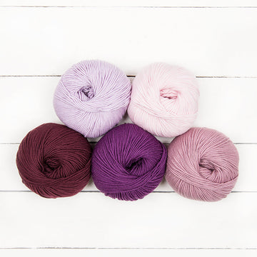 MillaMia Naturally Soft Merino 5 Ball Colour Pack Yarn - Merino Wool Sport