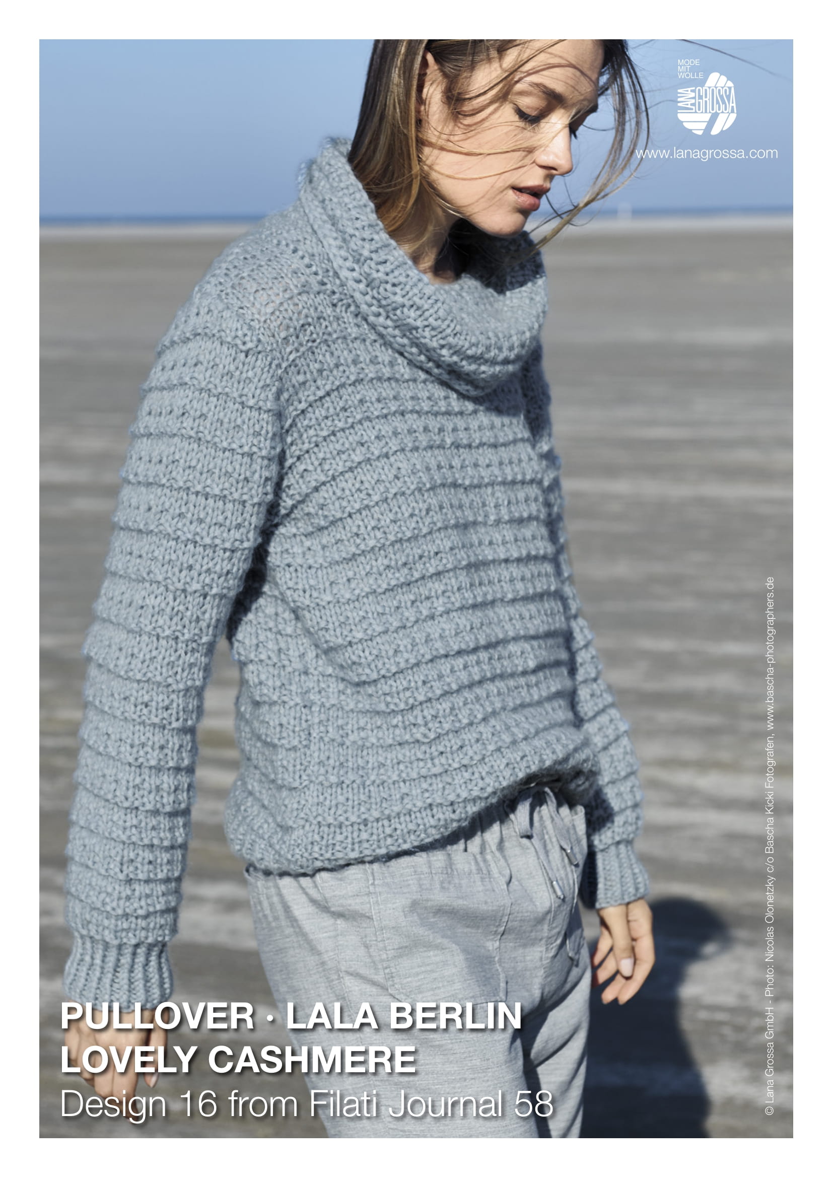 Lana Grossa 16 Pullover Jumper Knitting Pattern