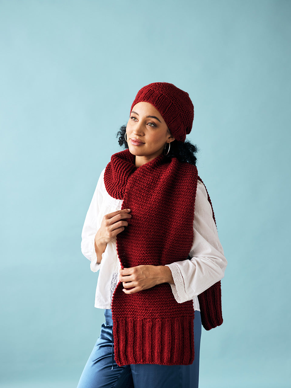 Sandbanks Hat and Scarf in Berroco Nuvola
