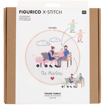 Rico Figurico Young Family Cross Stitch Kit