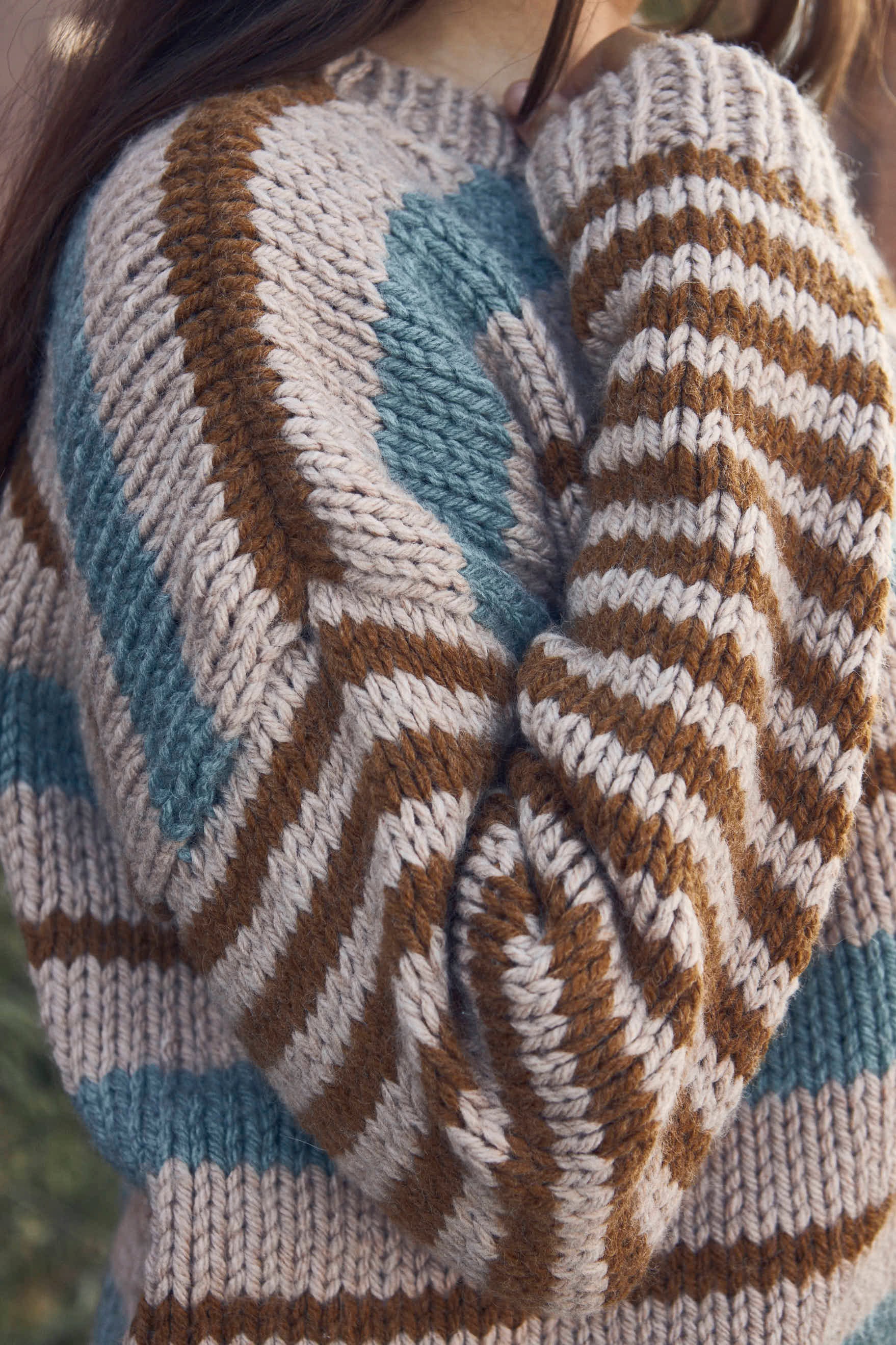 Easton Striped Pullover Jumper Knitting Pattern