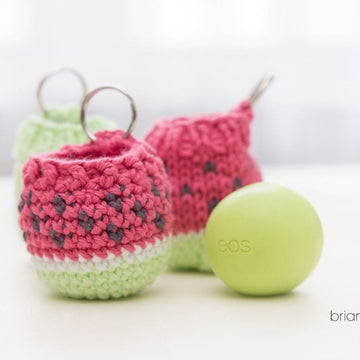 Knit EOS Lip Balm Holder / Key Chain