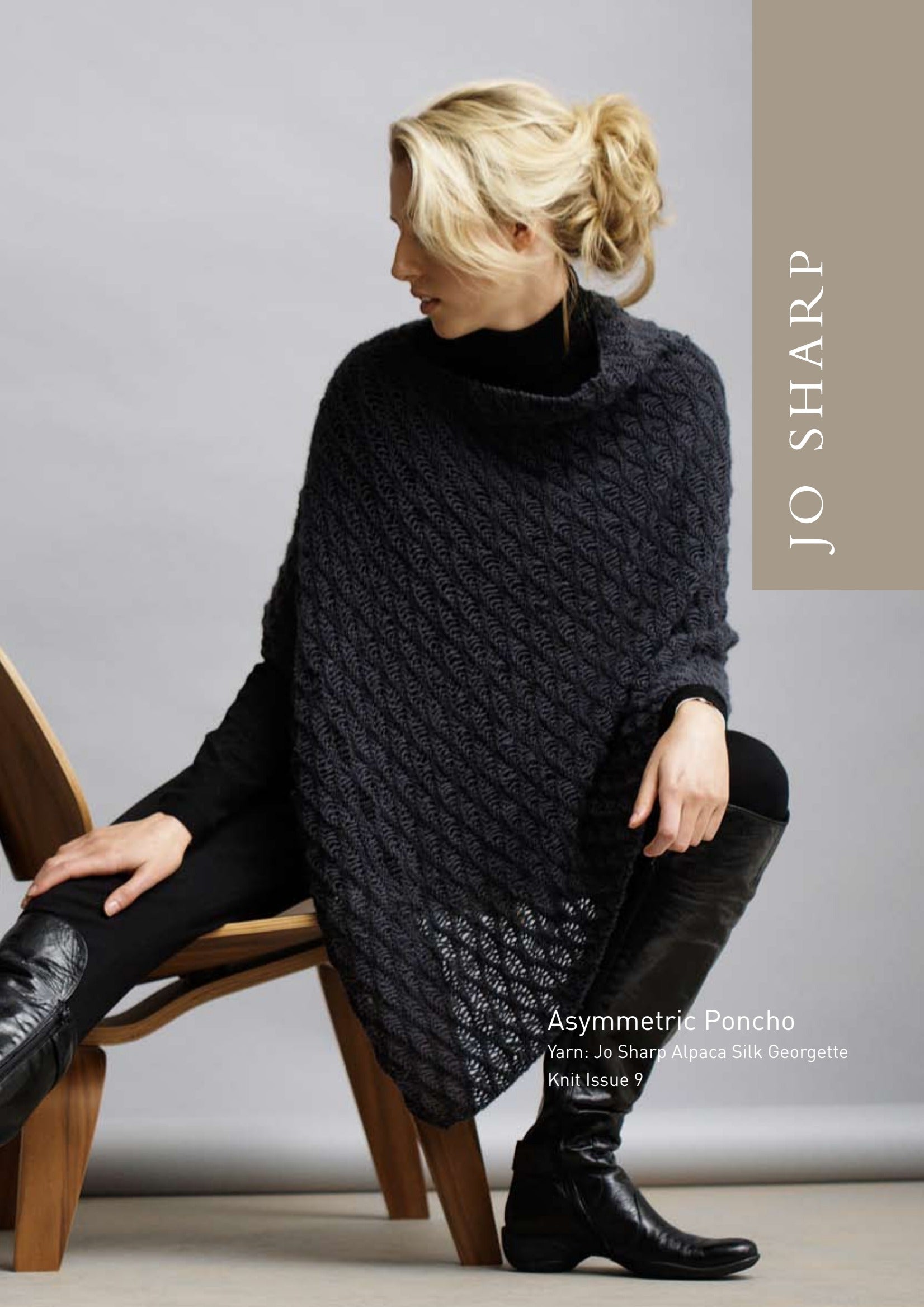 Jo Sharp Asymmetrical Poncho Cape Knitting Pattern