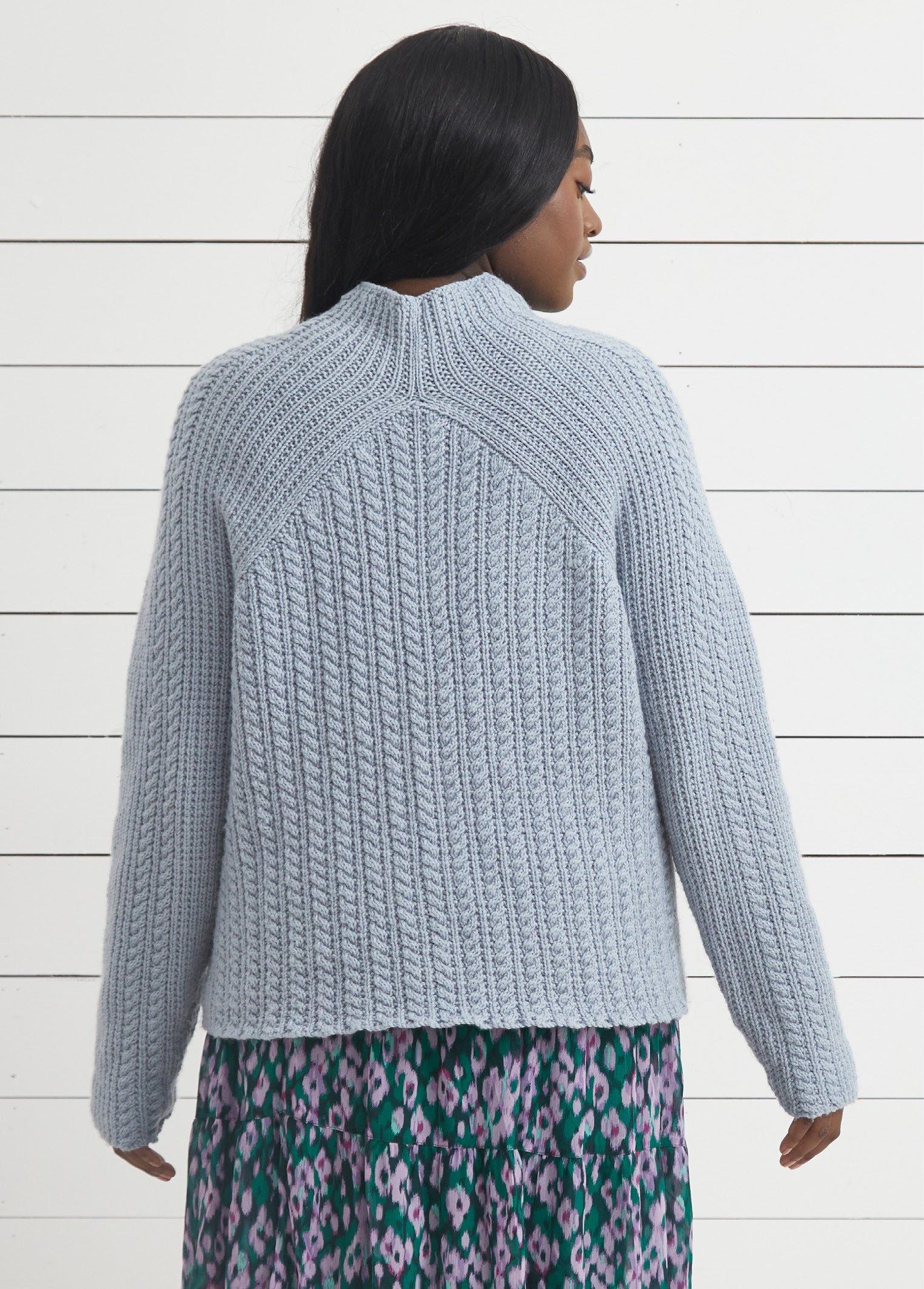 Debbie Bliss Diagonal Yoke Sweater Knitting Pattern