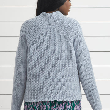 Debbie Bliss Diagonal Yoke Sweater Knitting Pattern