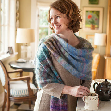 Churchmouse Studio Color Play Mohair Scarf & Wrap in Rowan Kidsilk Haze