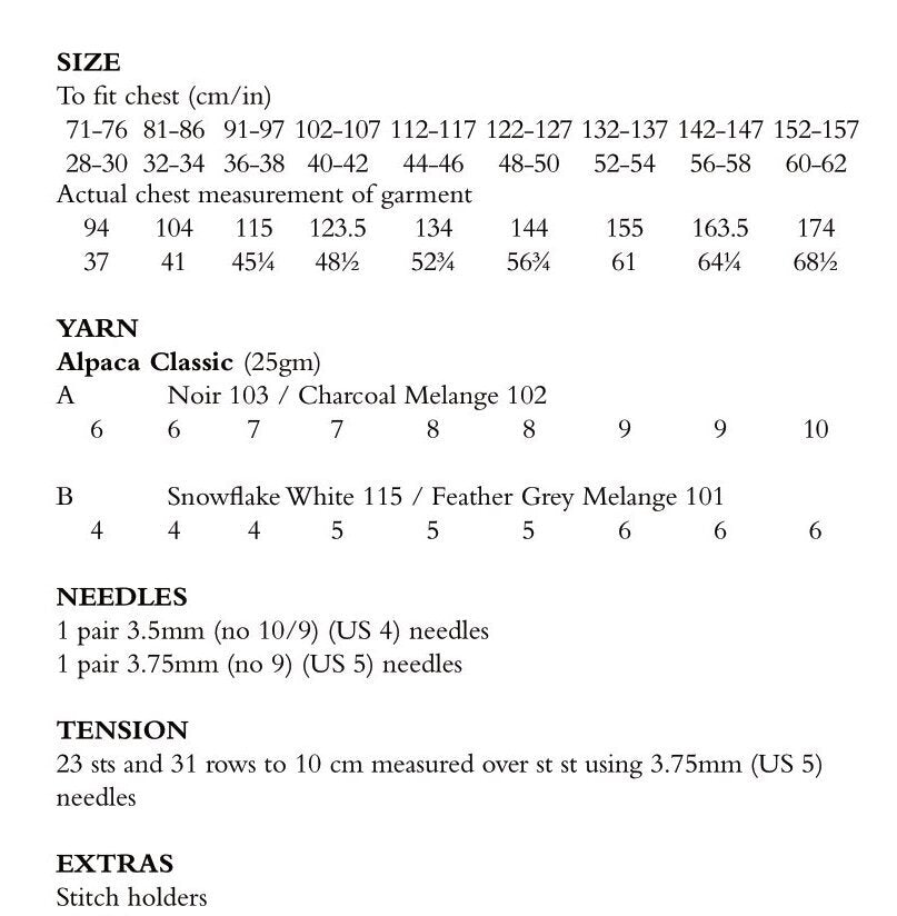 Bayswater Jumper Knitting Pattern