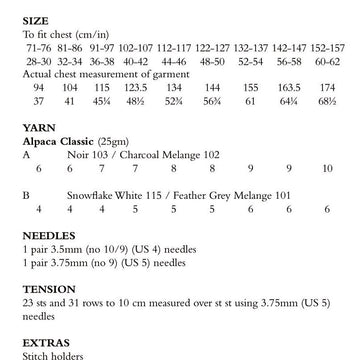Bayswater Jumper Knitting Pattern