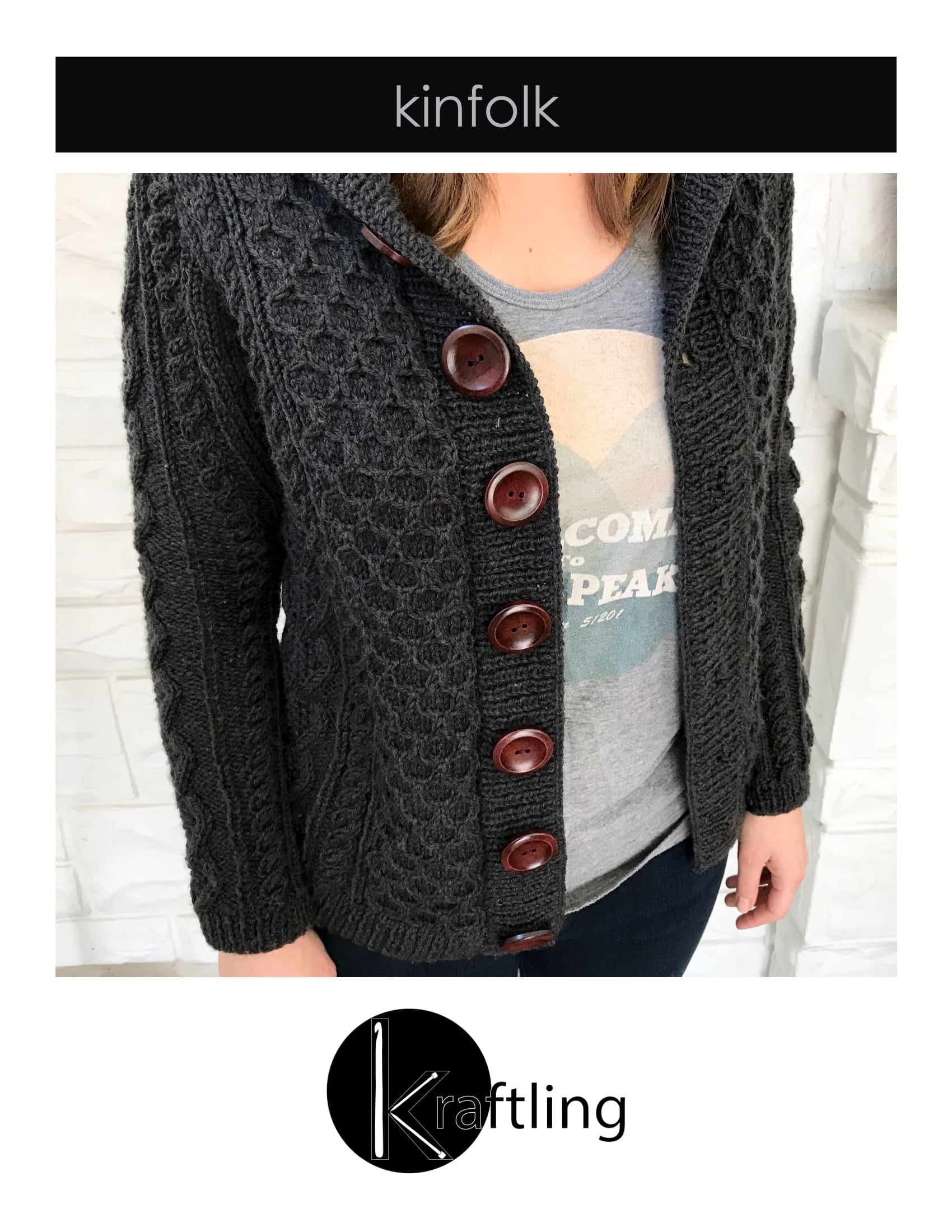 Kraftling Kinfolk Cardigan Knitting Pattern