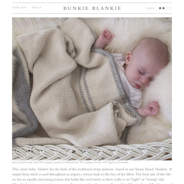 Swans Island Bunkie Blankie Blanket Knitting Pattern