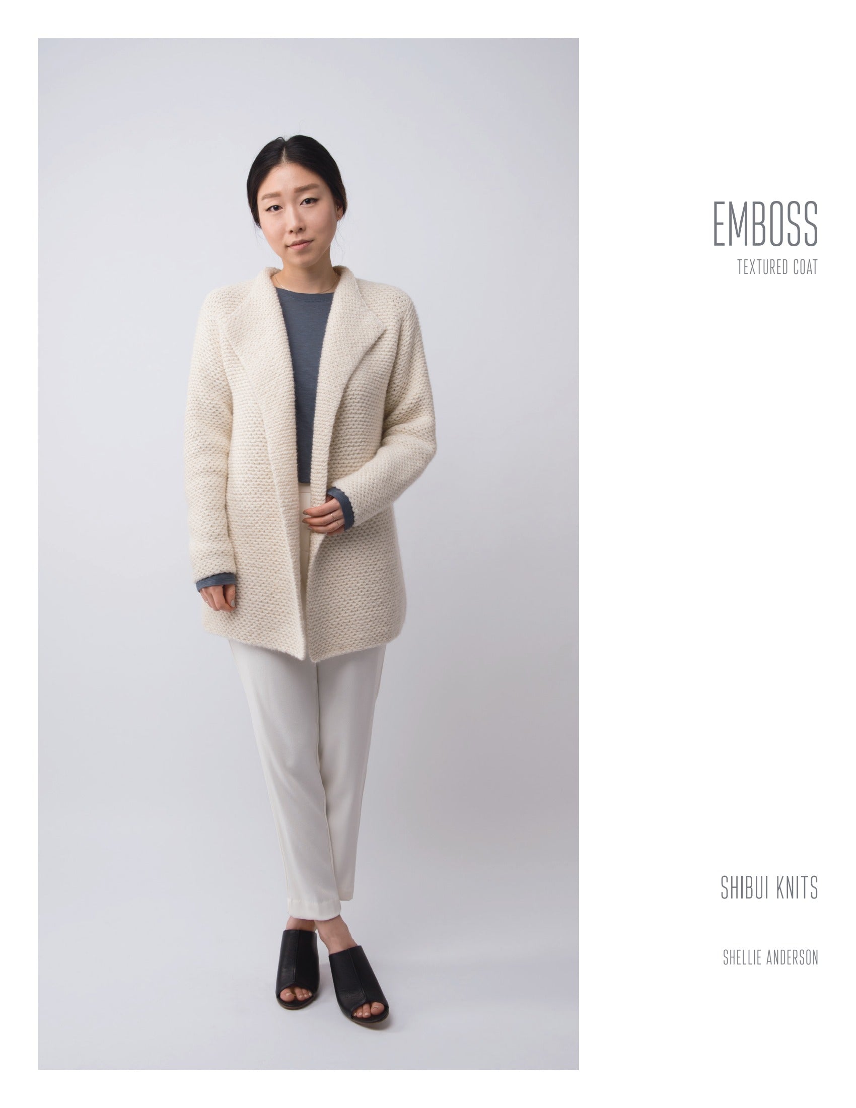 Shibui Knits Emboss Cardigan Knitting Pattern