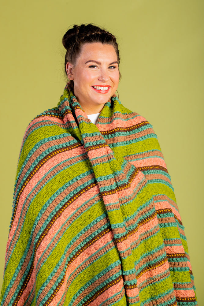 Paintbox Yarns Forest Floor Afghan Knitting Pattern