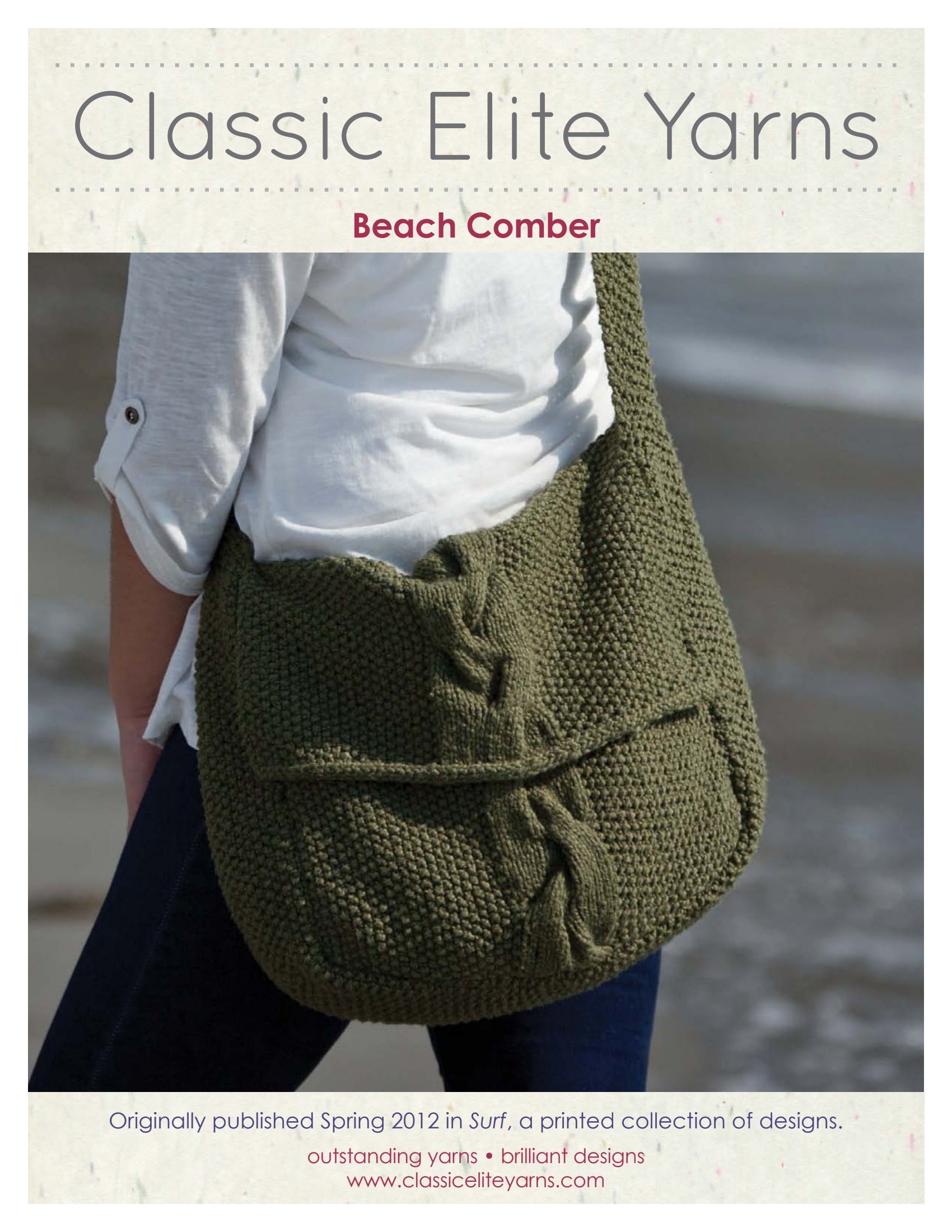Classic Elite Yarns Beach Comber Bag Knitting Pattern