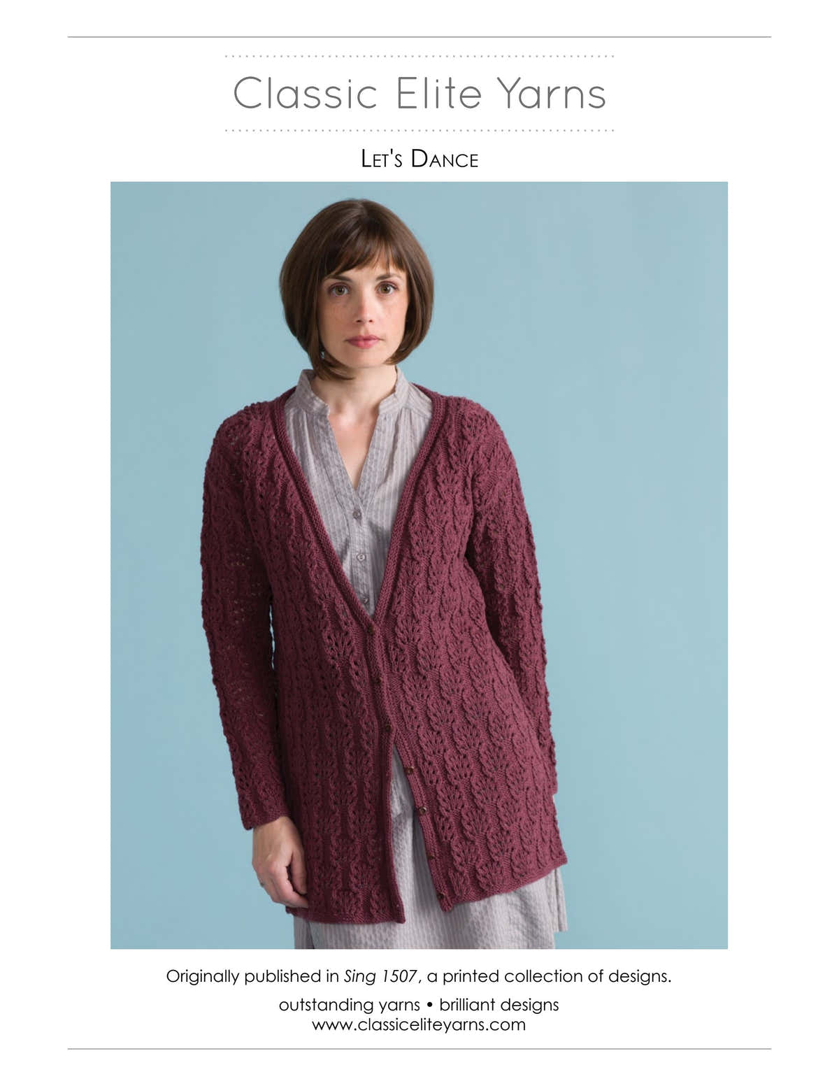 Classic Elite Yarns Let's Dance Cardigan Knitting Pattern
