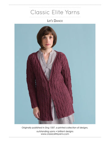 Classic Elite Yarns Let's Dance Cardigan Knitting Pattern