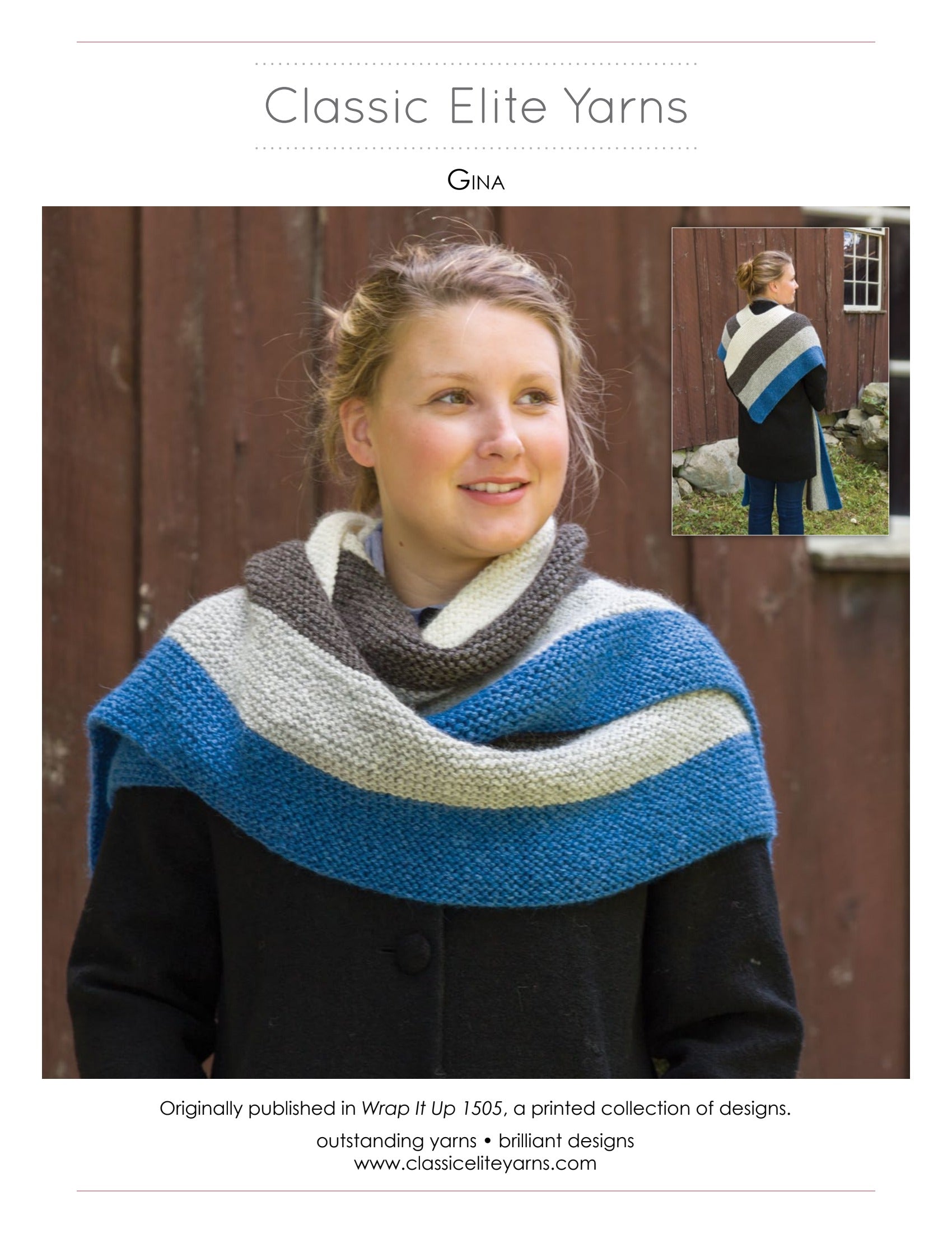 Classic Elite Yarns Gina Wrap Knitting Pattern