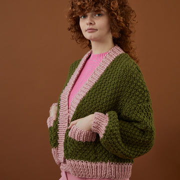 Debbie Bliss Irish Moss Stitch Cardigan Knitting Pattern