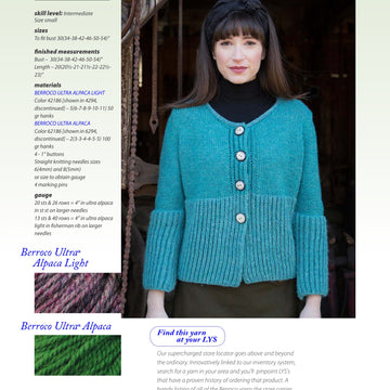 Berroco Chantal Cardigan Knitting Pattern