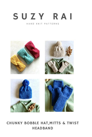Chunky Bobble Hat and Mitts
