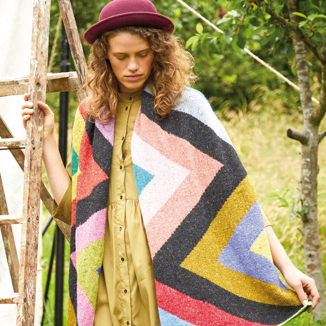Rowan Oversized Zig Zag Wrap Knitting Pattern