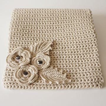 Crochet Flower Pochette Bag