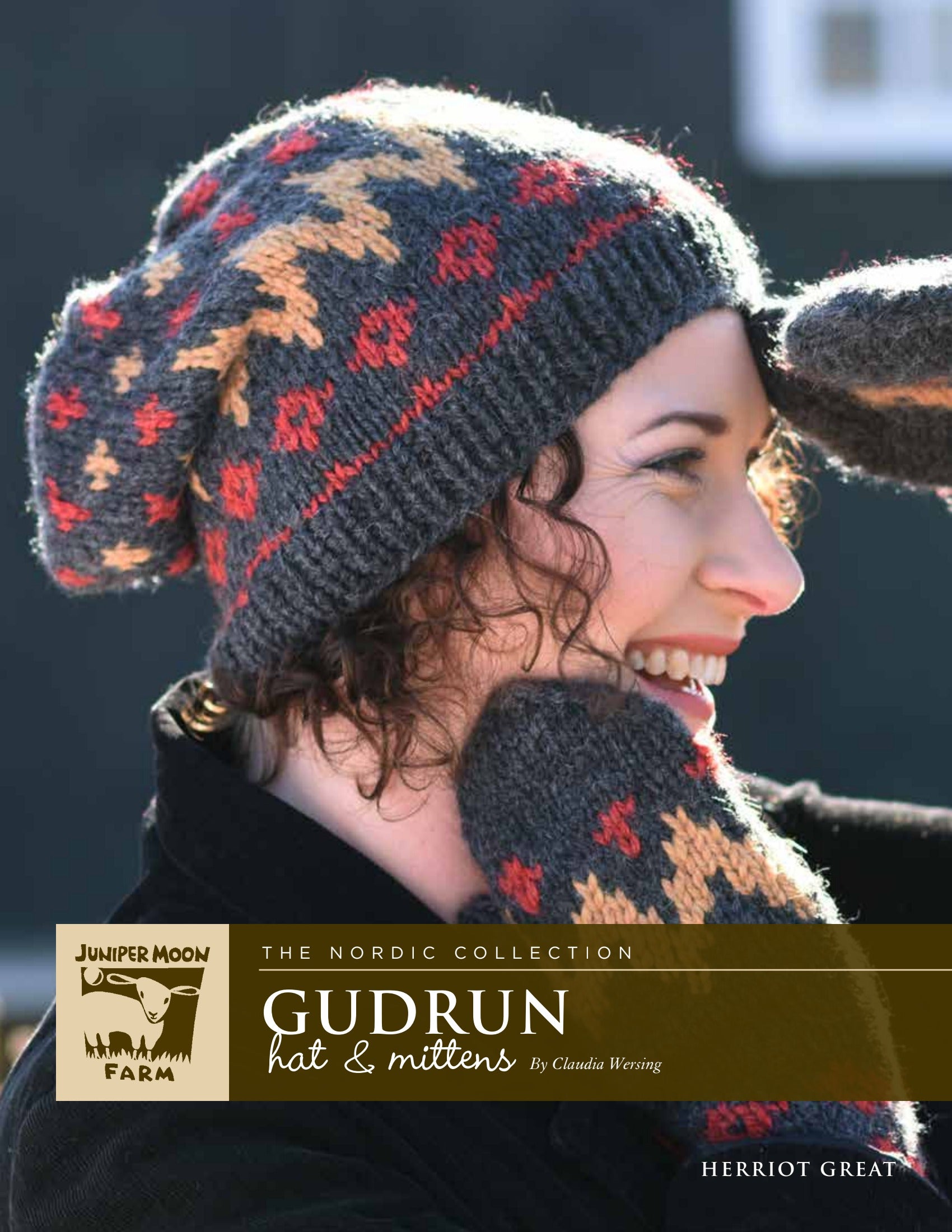 Juniper Moon Farm Gudrun Hat and Mittens Knitting Pattern
