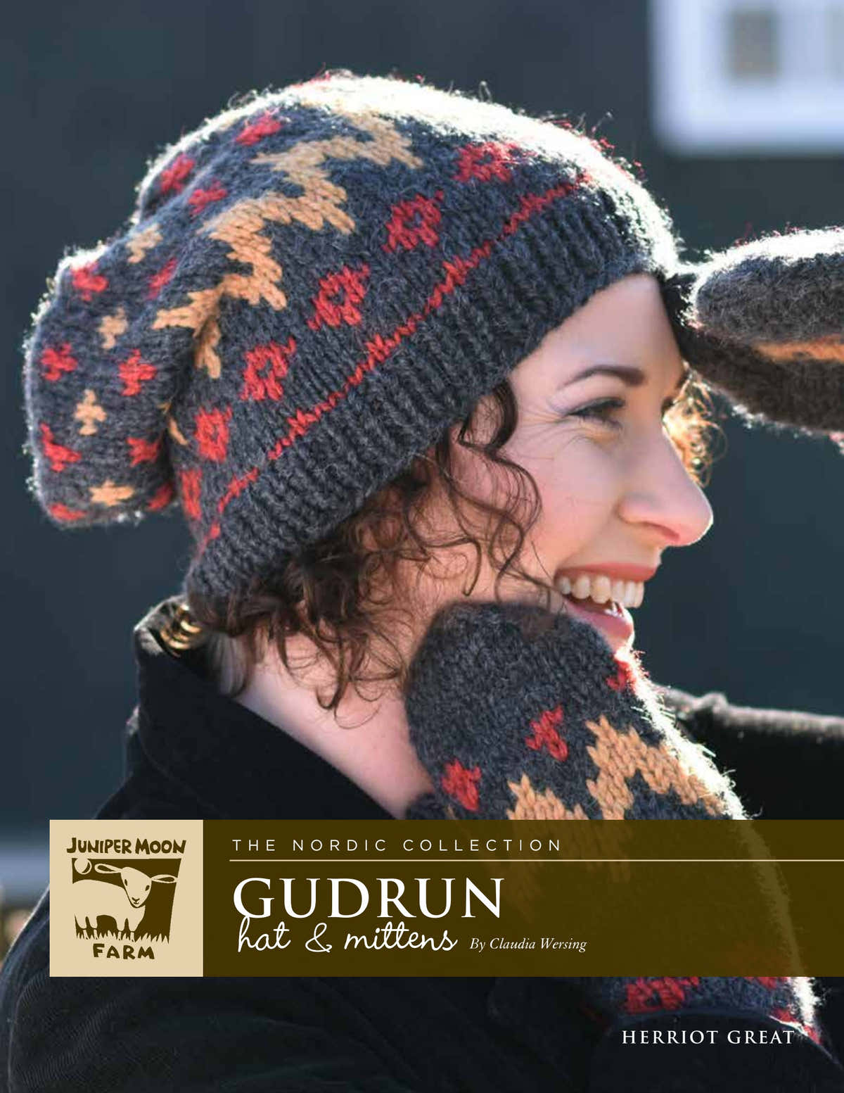 Juniper Moon Farm Gudrun Hat and Mittens Knitting Pattern