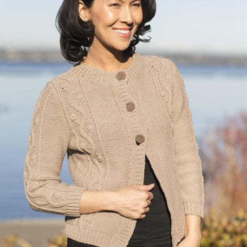 Cascade Yarns W Budded Vine Cardigan Knitting Pattern