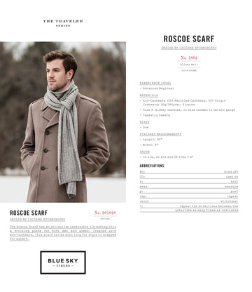 Blue Sky Fibers Roscoe Scarf PDF
