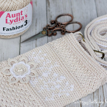 Embroidered Crochet Phone Purse