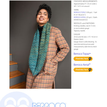 Berroco Dunya Cowl Knitting Pattern