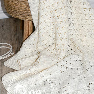 Lace and Diamond Heirloom Blanket and matching Jacket -  P098