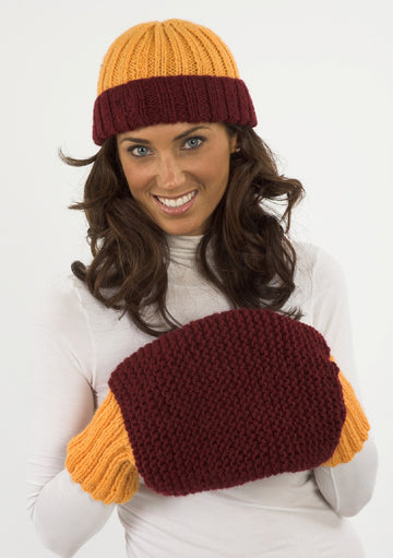 Hat & Muff Accessory Knitting Pattern