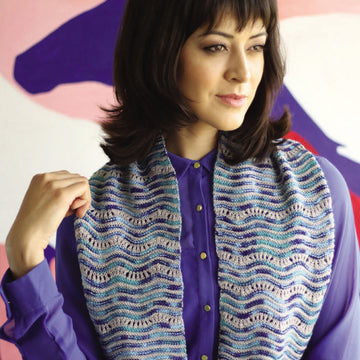 Sea Breeze Cowl in Malabrigo Sock - PDF