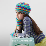 Debbie Bliss Striped Beret & Handwarmers Knitting Pattern